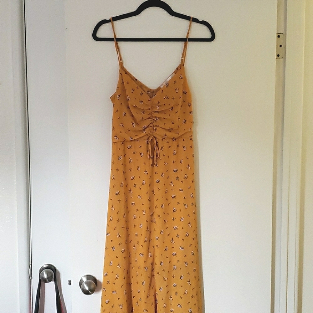 New ROW A dress, yellow midi dress, small